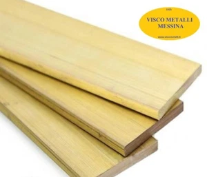 Barra Piatta Ottone mm 40x8 barra mt 1 hobby casa brico modellismo fai da te - Foto 1 di 1