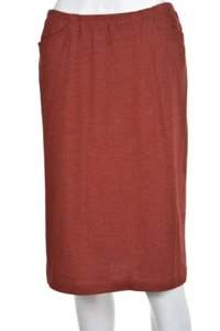 J. Peterman Womens Skirt Size S Orange Speckled Pencil Cotton Knee Length - Picture 1 of 4