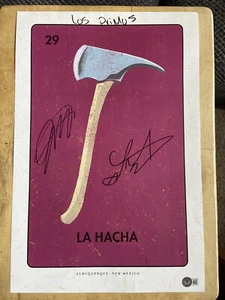 Póster de hacha de Breaking Bad Cousins Luis & Daniel Moncada FIRMADO La Hacha - Certificado de autenticidad BAS - Imagen 1 de 5