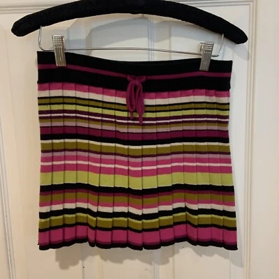 EUC MISSONI for Target Sz XL Girls Striped Pleated Knitted Skirt X Large 12/14 - Image 1 of 4