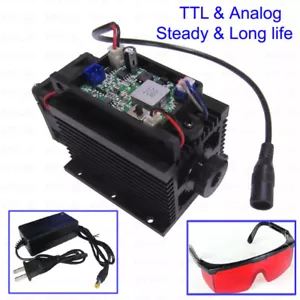 TTL y Analógico 450nm 445nm 12W 12000mW Módulo láser azul enfocable grabado metal - Imagen 1 de 12