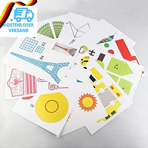 3D Stift Vorlage,Dolyuu 3D Druckstift Vorlage, 3D Pen Vorlage, 3D Zeichenschablo - Bild 1 von 12