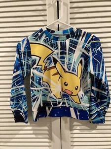 Pikachu Long Sleeve Shirt. Multi Color and Design Skater Shirt. Poly Blend Youth - Picture 1 of 3