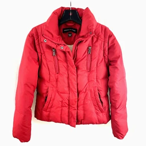 Andrew Marc Daunenjacke Weste Mädchen 10-12 M rot abnehmbare Ärmel Fleece gefüttert - Bild 1 von 15