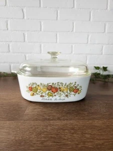 CORNING WARE L’Echalote La Sauge Spice Of Life A-84-B 4Qt Casserole Pyrex A-12-C - Picture 1 of 8