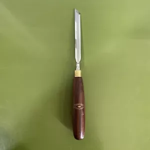 CROWN TOOLS Skew Paring Chisel 1/2” (13mm) Rosewood Handle Brass Ferrule - Picture 1 of 6