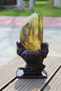 4.95LB Top Natural Citrine Crystal Obelisk Quartz Crystal Wand Point Mineral - Picture 1 of 17