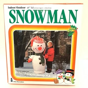 Vintage INTEX Snowman Inflatable 48" Tall Blow Up Indoor Outdoor Decoration NEW - Picture 1 of 7