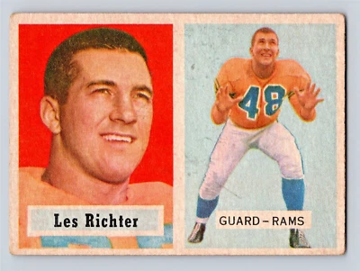 1957 Topps Football #10- Les Richter- Los Angeles Rams - Image 1 of 2