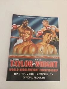 JERMAIN TAYLOR vs RONALD WINKY WRIGHT OFFICIAL FIGHT PROGRAM 2006 MEMPHIS USA - Picture 1 of 2