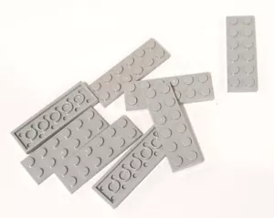 LEGO LOTE DE PLACAS GRIS AZULADO CLARO / TALLA 2x6 / QTY 8x / Parte #3795 / E #4211452 - Imagen 1 de 2