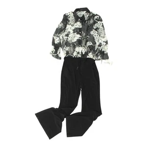 Joseph Ribkoff Mujer Negro 1 Pieza Pantalón | Elegante Diseñador Mono Conjunto - Imagen 1 de 3