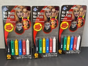 New No Mess No Fuss Halloween Crayon Makeup Set of 3 ~Water Washable - Picture 1 of 3