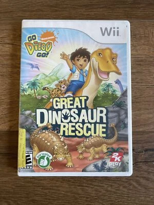 Go, Diego, Go Great Dinosaur Rescue (Nintendo Wii, 2008) COMPLETE w/ Manual - Image 1 of 4