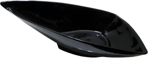 Vintage Frankoma Pottery Free Form Bowl # 240 Onyx Black 15 1/4" Long - Picture 1 of 7