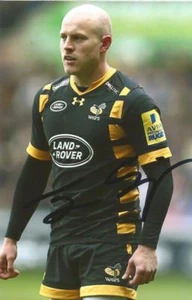 WASPS RUGBY UNION: JOE SIMPSON SIGNED 6x4 ACTION PHOTO+COA - Picture 1 of 1