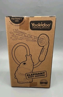 Cabezal de ducha de baño para bebé Yookidoo - Bomba de agua elefante púrpura NUNCA USADO Foto 1 de 4