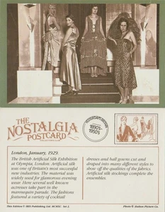 Postcard Artificial Silk Exhibition London 1929 Fashion Mannequins - Nostalgia - Picture 1 of 3