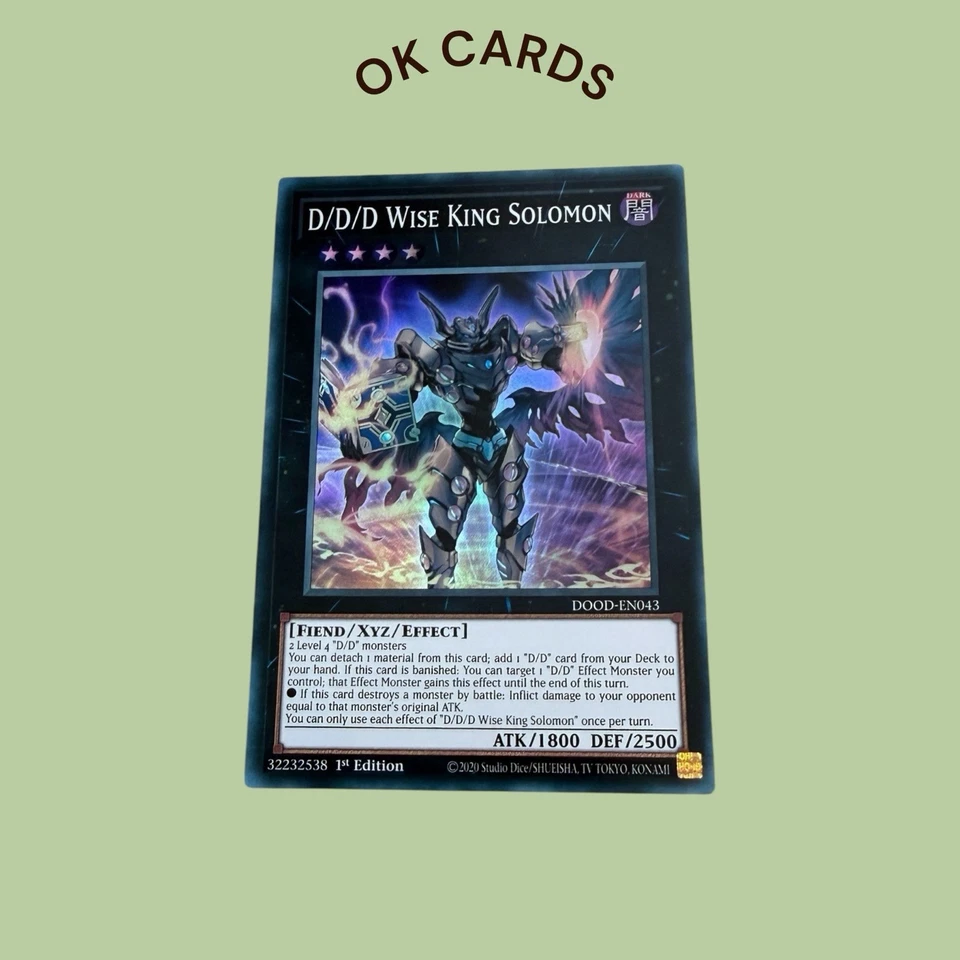 DOOD-EN043 D/D/D Wise King Solomon Super Rare 1st Ed YuGiOh - Image 1 of 1