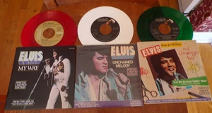 Elvis Presley Set of 3 Limited Ed Colored Vinyl 45s Canada Pressings - Picture 1 of 2