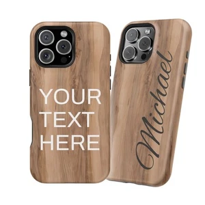 Wood Magnetic Phone Case, Custom Name, Shock , Wireless Charging, Wood Case - Picture 1 of 168