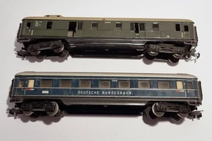 Märklin H0 346/4 + 346/6 Gepäckwagen Pw 4ü + Personenwagen B4 ü 2.Klasse - Blech - Bild 1 von 12