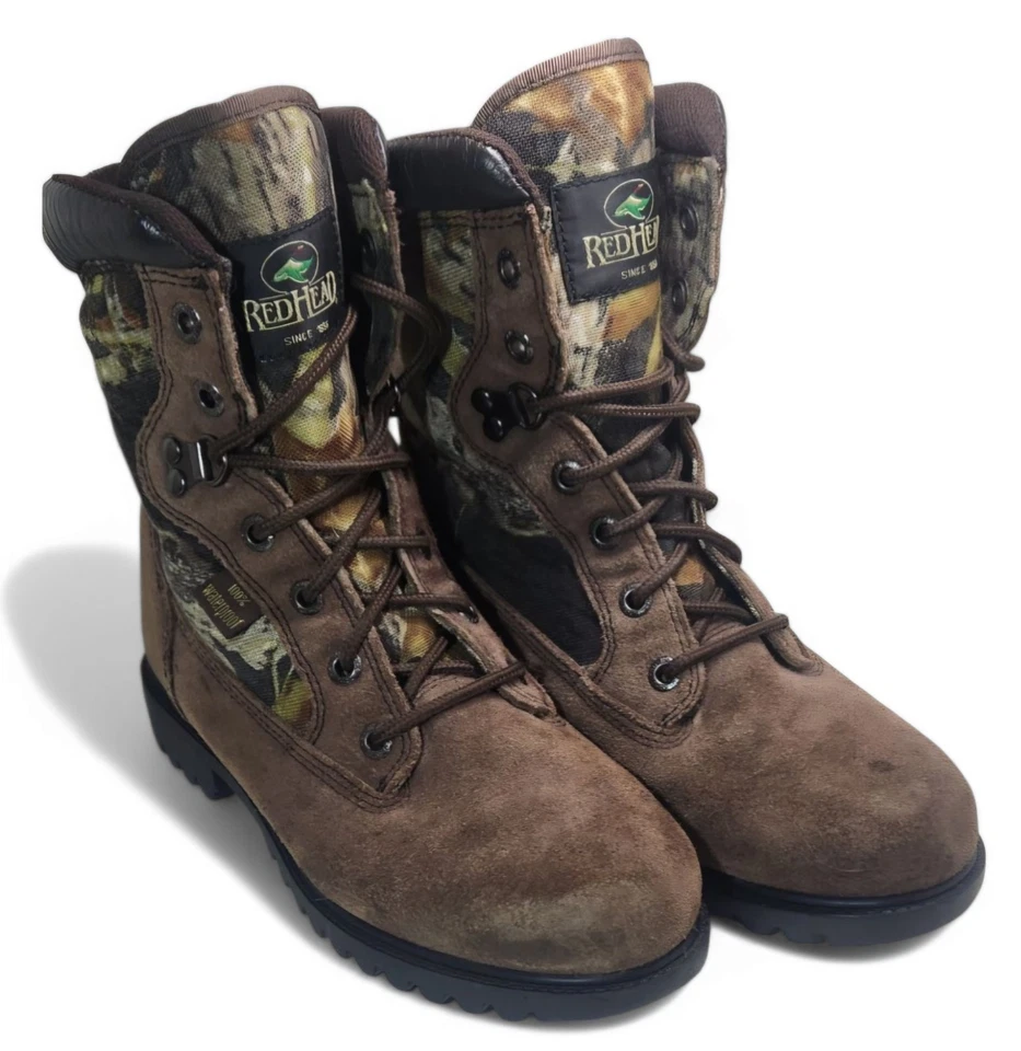 Redhead Hunting Boots Boys Mens 6 M Brown Camouflage Waterproof 600 Thinsulate - Image 1 of 4