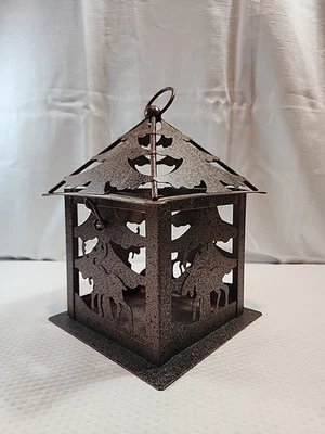 Linterna vela pilar de hoja perenne alce rústico luminaria Foto 1 de 4