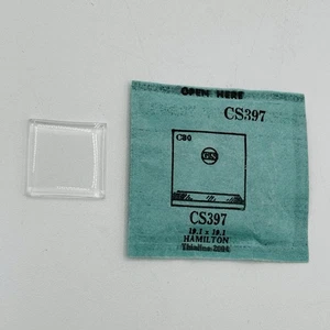 GS CS397 Uhr Kristall passend Hamilton Thinline 2004 - 19,1 x 19,1 mm - Ersatz - Bild 1 von 1