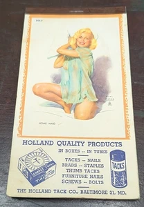 Vintage May 1959 Earl Moran "Home Maid" Holland Tacks Mini Calendar 6x3.25" - Picture 1 of 5