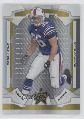 2008 Leaf Rookies & Stars Rookie Longevity Parallel Gold /49 Derek Fine #190 RC - Image 1 of 2