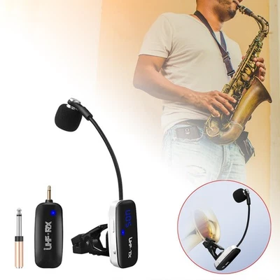 Sax Microphone Clip on Instrumental Condenser Microphone Professional Receiver - Image 1 of 4