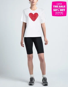 RRP€490 DSQUARED2 T-Shirt Size S Beaded Fringe Heart Short Sleeve Crew Neck - Picture 1 of 9