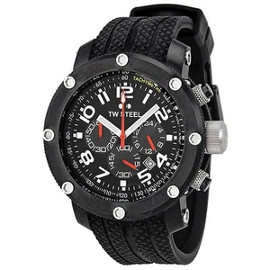 TW Steel TW103 Men’s Chronograph Watch – 10 ATM, Sapphire, Stainless Steel-Black - Picture 1 of 9