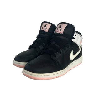 Air Jordan 1 Mid Arctic Punch Pink White Black Youth 4.5Y Kids Retro Sneaker - Picture 1 of 9