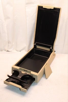 Reposabrazos trasero AUDI B6/B7 A4/S4 con portavasos + almacenamiento genuino OEM cuero tostado Foto 1 de 4