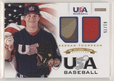 2012 Panini USA Baseball National Team 18U Combo Jerseys /75 Keegan Thompson #18 - Image 1 of 2