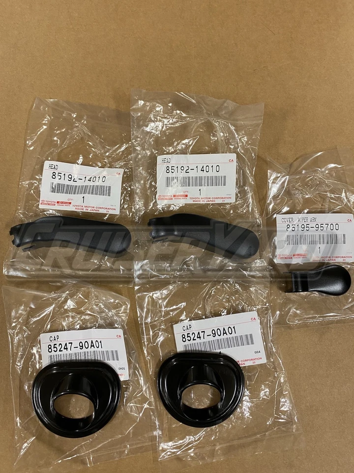 New Toyota Land Cruiser Set of New FJ60 FJ62 OEM Windshield Wiper Cover/Cap - Image 1 of 1