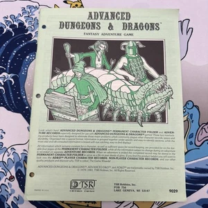 TSR Advanced Dungeons & Dragons Adventure Records Fogli Libretto 9029 - Foto 1 di 8