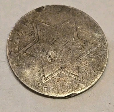 1859 Philadelphia Mint Silver Three Cent Coin - Image 1 of 4