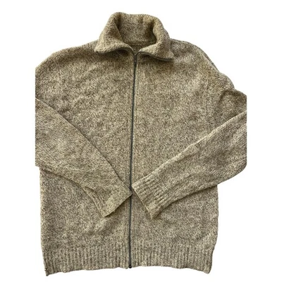 Cárdigan Suéter L.L.Bean Lana XL Pescador Cremallera Completa Tejido Beige Marrón EE. UU. DE COLECCIÓN Foto 1 de 4