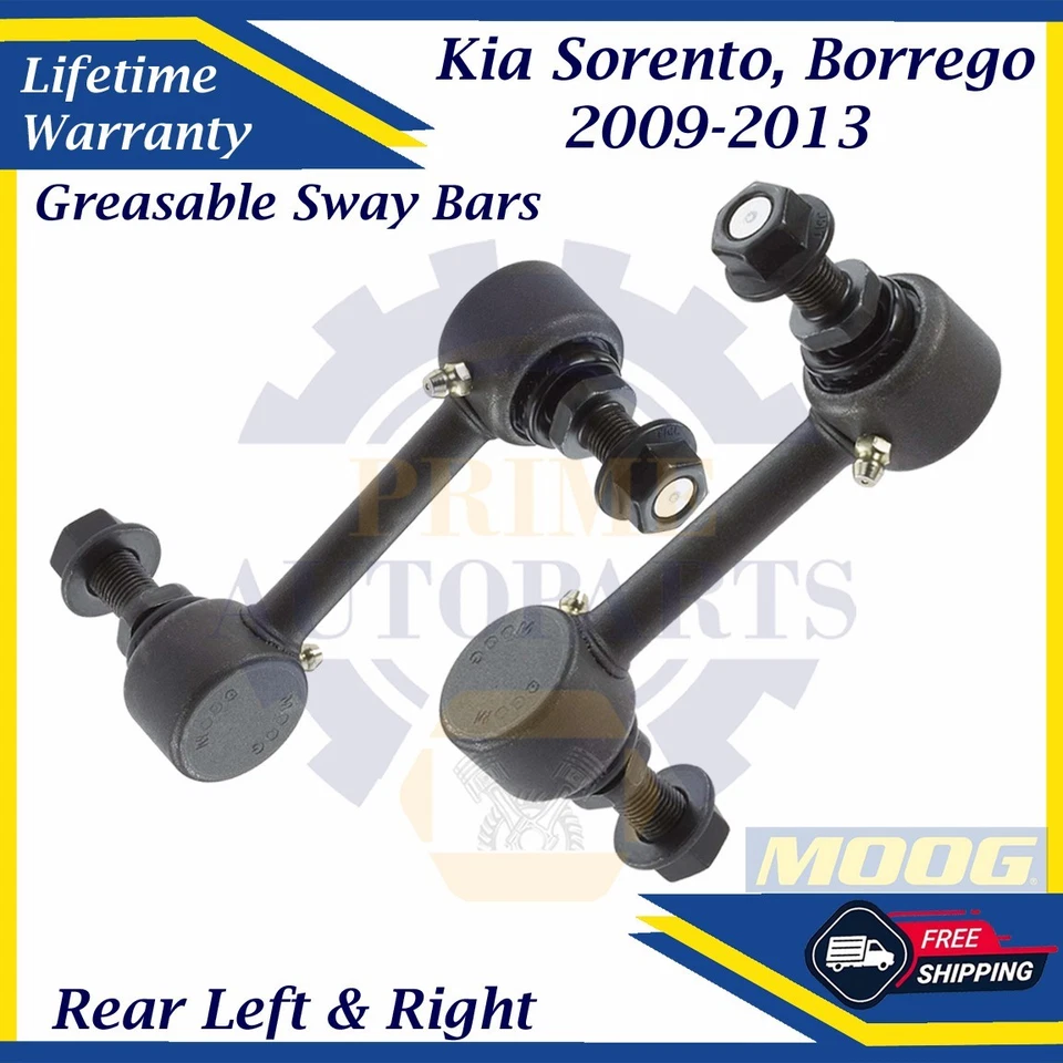 Barras estabilizadoras traseras engrasables MOOG OEM para Kia Sorento Borrego 2009-2013 9 años de garantía. Foto 1 de 4
