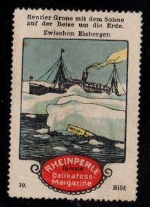 German Advertising Stamp - Rheinpearl Deli Margarine, Around the World #10 - Picture 1 of 1