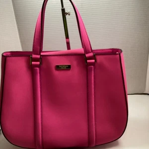 Kate Spade Newbury Lane Large Loden Satchel Crossbody Hot Pink Leder hat Tasche - Bild 1 von 17