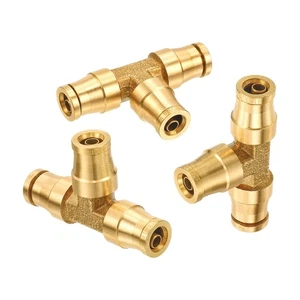 3 pezzi 1/4 raccordo a spinta per collegare ottone T linea freno aria raccordo unione push in - Foto 1 di 6