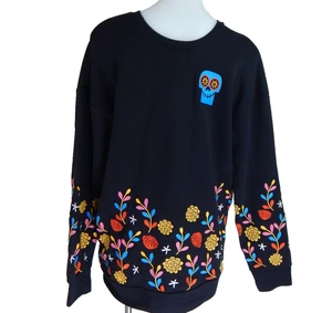 Disney Pixar Medium Sweatshirt Coco Blumen bestickt Boxlunch Pullover - Bild 1 von 3