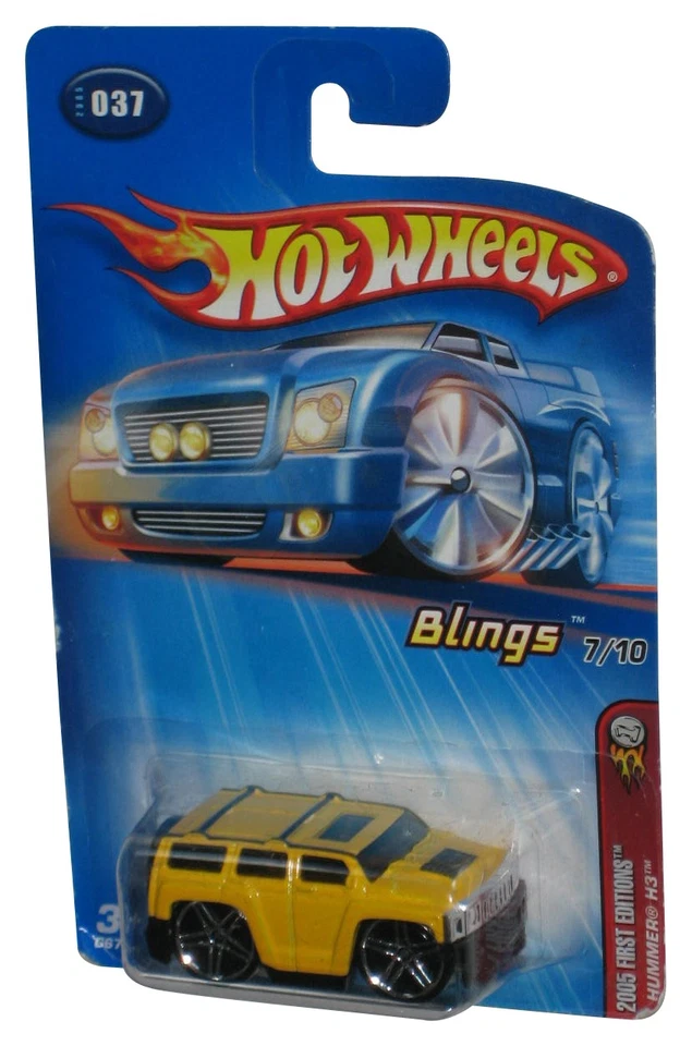 Hot Wheels 2005 Primo Edizioni Blings 7/10 (2005) Giallo Hummer H3 Giocattolo - Immagine 1 di 1