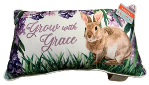 Easter Bunny Throw Accent Pillow Grow with Grace Holiday Home Bedding Decor New - Picture 1 of 4