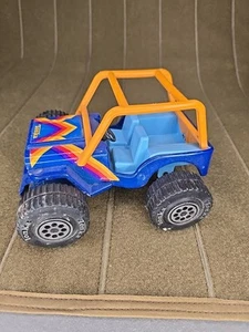Vintage 80s Tonka Blue Jeep With Roll Bars Pressed Steel - Picture 1 of 5
