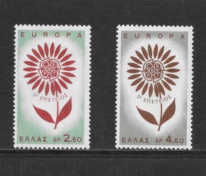 GREECE SCOTT 801 - 802 MH SET - 1964 EUROPA ISSUE - Picture 1 of 2